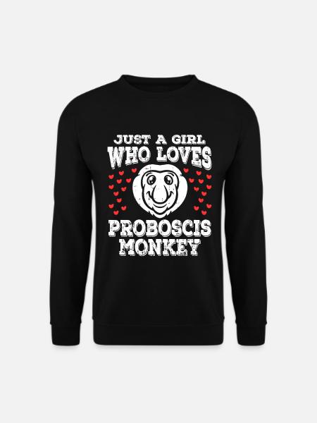Proboscis-Affe Langnase - Unisex Pullover - Schwarz