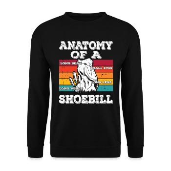 Liebt große afrikanische Vögel Design - Unisex Pullover - Schwarz - Vorne - Alina (178cm) & Michal (187cm)