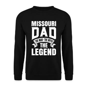 Missouri-vater-geschenk - Unisex Pullover - Schwarz - Vorne - Alina (178cm) & Michal (187cm)