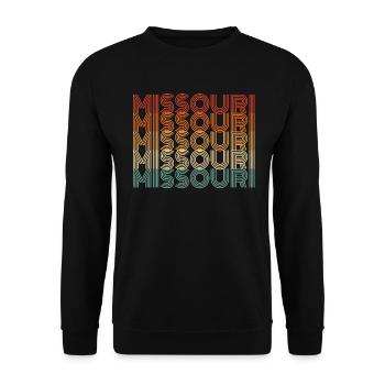 Missouri Einwohner Geschenk - Unisex Pullover - Schwarz - Vorne - Alina (178cm) & Michal (187cm)