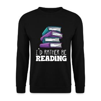 Lesen - Unisex Pullover - Schwarz - Vorne - Alina (178cm) & Michal (187cm)