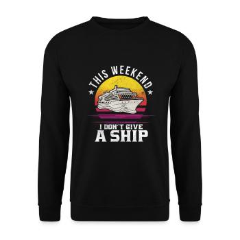 Kreuzfahrt - Unisex Pullover - Schwarz - Vorne - Alina (178cm) & Michal (187cm)