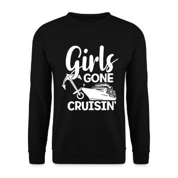 Kreuzfahrt - Unisex Pullover - Schwarz - Vorne - Alina (178cm) & Michal (187cm)