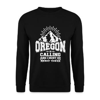 Oregon Geschenkidee - Unisex Pullover - Schwarz - Vorne - Alina (178cm) & Michal (187cm)