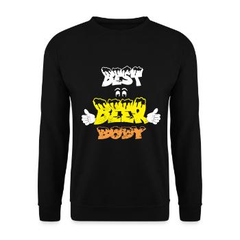 Beer Body Beer Drinker Drinking Alcohol Party - Unisex Sweatshirt - black - Front - Alina (178cm) & Michal (187cm)
