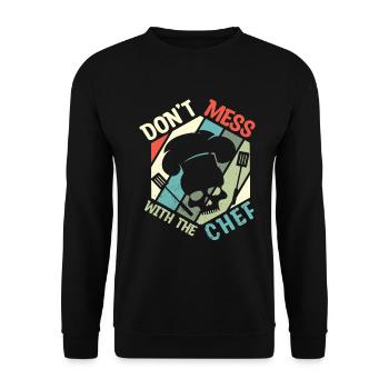 Cook -starred chef Gastro Restaurant - Unisex Sweatshirt - black - Front - Alina (178cm) & Michal (187cm)