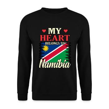 Namibia - Unisex Pullover - Schwarz - Vorne - Alina (178cm) & Michal (187cm)