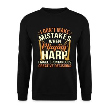 Harfe - Unisex Pullover - Schwarz - Vorne - Alina (178cm) & Michal (187cm)