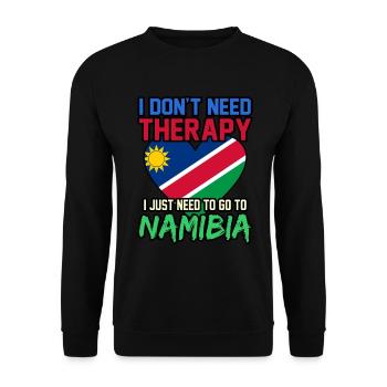 Namibia - Unisex Pullover - Schwarz - Vorne - Alina (178cm) & Michal (187cm)