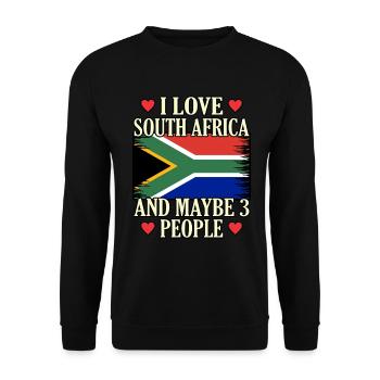Südafrika - Unisex Pullover - Schwarz - Vorne - Alina (178cm) & Michal (187cm)