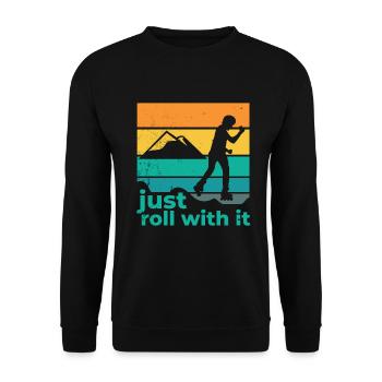 Rollerblades Rollschuhe Inlineskater - Unisex Pullover - Schwarz - Vorne - Alina (178cm) & Michal (187cm)
