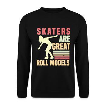 Rollerblades Rollschuhe Inlineskater - Unisex Pullover - Schwarz - Vorne - Alina (178cm) & Michal (187cm)