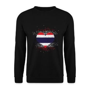 Thailand - Unisex Pullover - Schwarz - Vorne - Alina (178cm) & Michal (187cm)