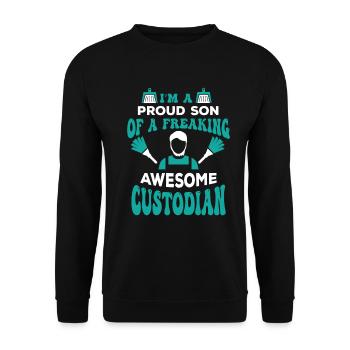 Caretaker Caretaker Facility Management - Unisex Sweatshirt - black - Front - Alina (178cm) & Michal (187cm)
