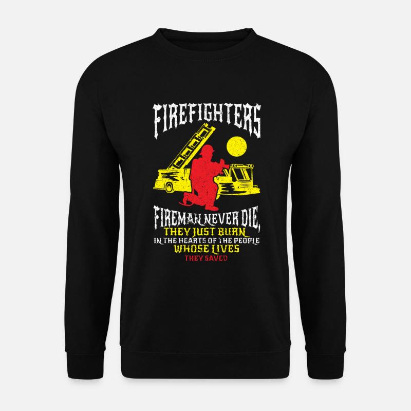 Fire brigade Feuwerwehrmann Extinguish fire - Unisex Sweatshirt - black