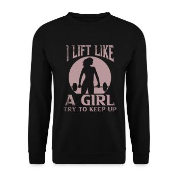 Bodybuilding Weight Training Fitness Muscle Building - Unisex Sweatshirt - black - Front - Alina (178cm) & Michal (187cm)