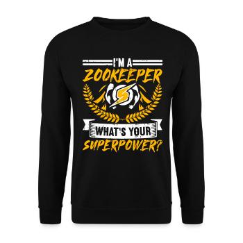 Zoowärter - Unisex Pullover - Schwarz - Vorne - Alina (178cm) & Michal (187cm)