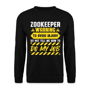 Zoowärter - Unisex Pullover - Schwarz - Vorne - Alina (178cm) & Michal (187cm)