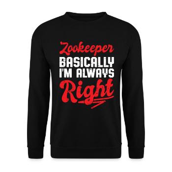 Zoowärter - Unisex Pullover - Schwarz - Vorne - Alina (178cm) & Michal (187cm)