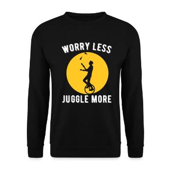 Jonglieren - Unisex Pullover - Schwarz - Vorne - Alina (178cm) & Michal (187cm)