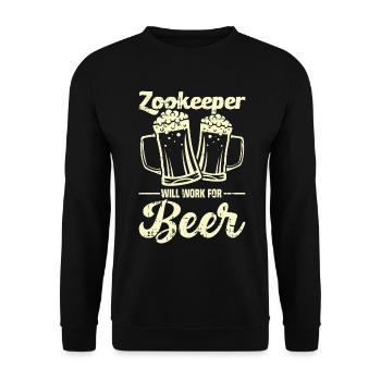 Zoowärter - Unisex Pullover - Schwarz - Vorne - Alina (178cm) & Michal (187cm)