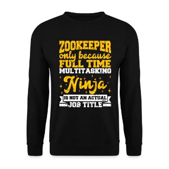 Zoowärter - Unisex Pullover - Schwarz - Vorne - Alina (178cm) & Michal (187cm)