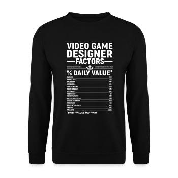 Video Game Designer - Unisex Pullover - Schwarz - Vorne - Alina (178cm) & Michal (187cm)