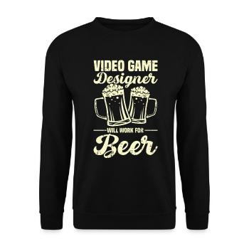 Video Game Designer - Unisex Pullover - Schwarz - Vorne - Alina (178cm) & Michal (187cm)