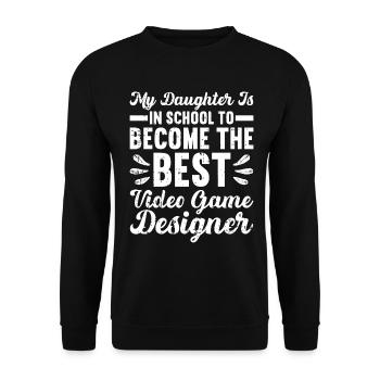 Video Game Designer - Unisex Pullover - Schwarz - Vorne - Alina (178cm) & Michal (187cm)