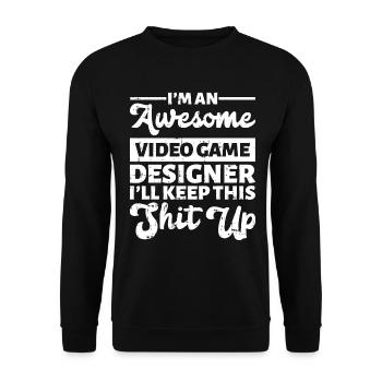 Video Game Designer - Unisex Pullover - Schwarz - Vorne - Alina (178cm) & Michal (187cm)