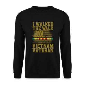Vietnam Veteran - Unisex Pullover - Schwarz - Vorne - Alina (178cm) & Michal (187cm)