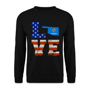 Dear oklahoma gift - Unisex Sweatshirt - black - Front - Alina (178cm) & Michal (187cm)