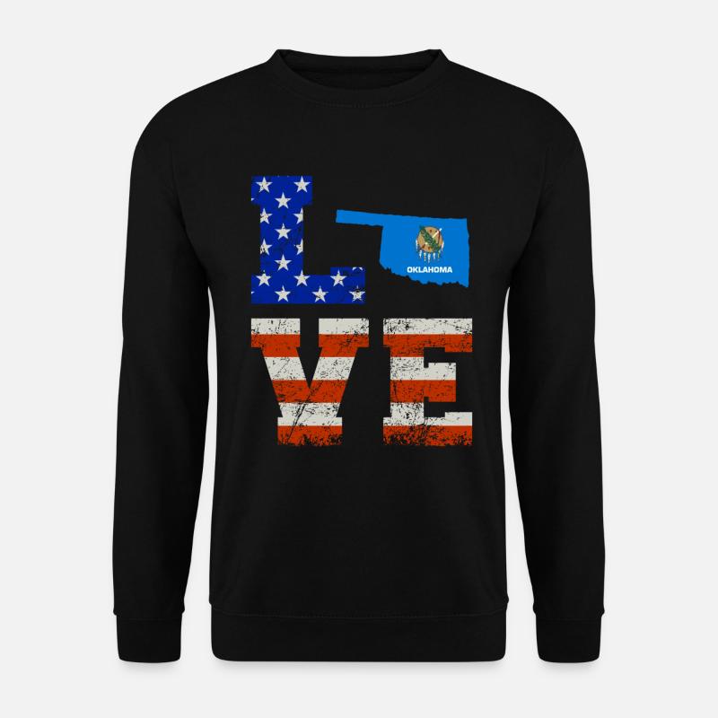 Liebes oklahoma-geschenk - Unisex Pullover - Schwarz