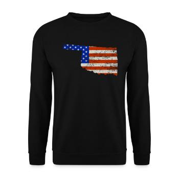 Oklahoma Home Usa Flag Gift - Unisex Sweatshirt - black - Front - Alina (178cm) & Michal (187cm)