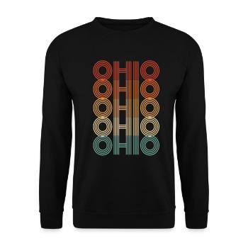 Ohio Einwohner Geschenk - Unisex Pullover - Schwarz - Vorne - Alina (178cm) & Michal (187cm)