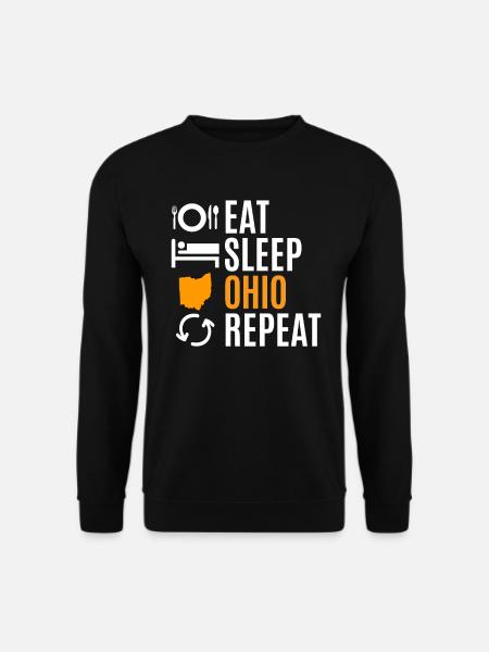 Eat Sleep Ohio Repeat Gift - Unisex Sweatshirt - black