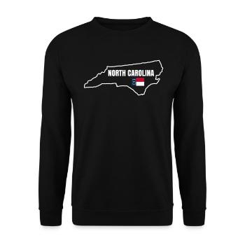 Gift for North Carolina Residents - Unisex Sweatshirt - black - Front - Alina (178cm) & Michal (187cm)