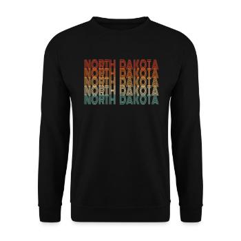 North Dakota Einwohner Geschenk - Unisex Pullover - Schwarz - Vorne - Alina (178cm) & Michal (187cm)