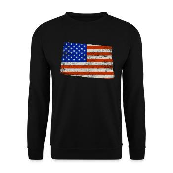 North Dakota Home Pride Usa flag gift - Unisex Sweatshirt - black - Front - Alina (178cm) & Michal (187cm)