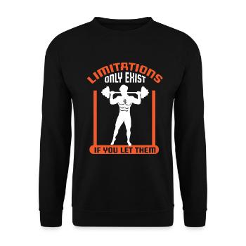 Bodybuilding Weight Training Fitness Muscle Building - Unisex Sweatshirt - black - Front - Alina (178cm) & Michal (187cm)