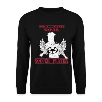 Joueur de football Football Football - Sweat-shirt Unisexe - noir - Devant - Alina (178cm) & Michal (187cm)