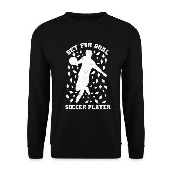 Joueur de football Football Football - Sweat-shirt Unisexe - noir - Devant - Alina (178cm) & Michal (187cm)