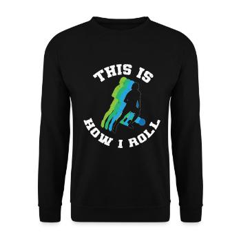 Joueur de football Footballeur Football - Sweat-shirt Unisexe - noir - Devant - Alina (178cm) & Michal (187cm)