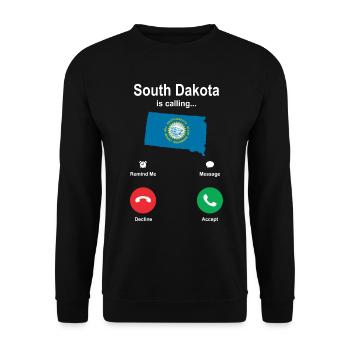 Visit to South Dakota Gift - Unisex Sweatshirt - black - Front - Alina (178cm) & Michal (187cm)