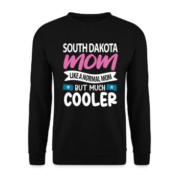 South Dakota Mama Gift - Unisex Sweatshirt - black - Front - Alina (178cm) & Michal (187cm)