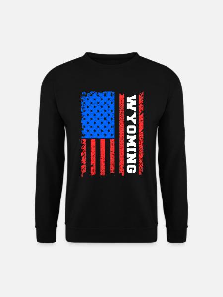 Wyoming Usa flag gift - Unisex Sweatshirt - black