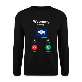 Reisen Wyoming Geschenk - Unisex Pullover - Schwarz - Vorne - Alina (178cm) & Michal (187cm)