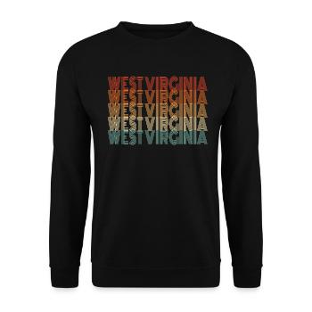 West Virginia Travels Geschenk - Unisex Pullover - Schwarz - Vorne - Alina (178cm) & Michal (187cm)