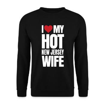 Cadeau de femme du New Jersey - Sweat-shirt Unisexe - noir - Devant - Alina (178cm) & Michal (187cm)