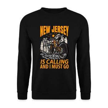 Travel New Jersey Gift - Unisex Sweatshirt - black - Front - Alina (178cm) & Michal (187cm)